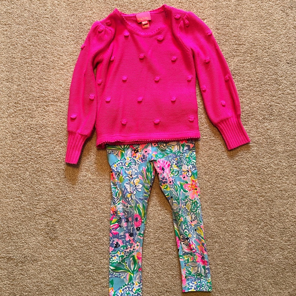 Lilly Pulitzer toddler sweater and leggings - size XS (2/3)